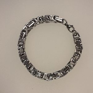 Titanium plated stainless steel bracelet